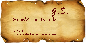 Gyimóthy Dezső névjegykártya