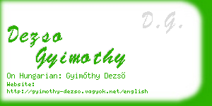dezso gyimothy business card